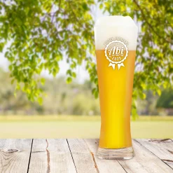 Weizenglas mit Gravur zum Abitur