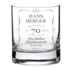 Whiskyglas 70. Geburtstag - klassisch