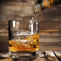 Whiskyglas mit Gravur - Banderole