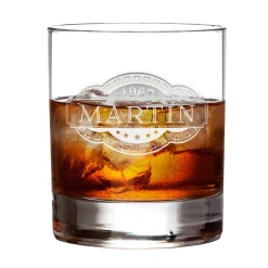 Whiskyglas mit Gravur - Banderole