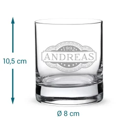 Whiskyglas mit Gravur - Banderole