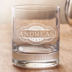 Whiskyglas mit Gravur - Banderole