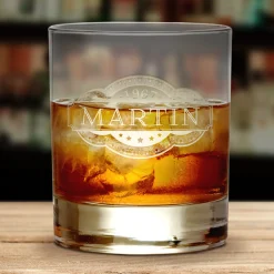 Whiskyglas mit Gravur - Banderole
