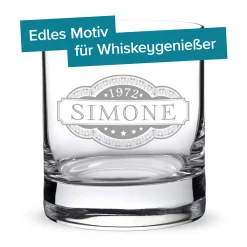 Whiskyglas mit Gravur - Banderole