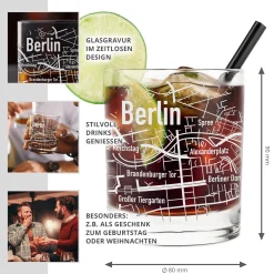 Whiskyglas mit Gravur - Berlin