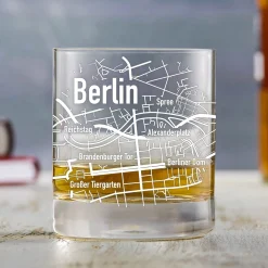 Whiskyglas mit Gravur - Berlin