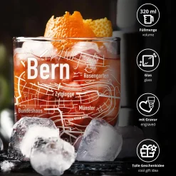Whiskyglas mit Gravur - Bern