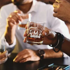 Whiskyglas mit Gravur Bester Papa - Geweih