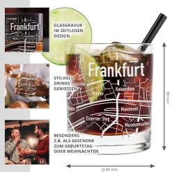 Whiskyglas mit Gravur - Frankfurt