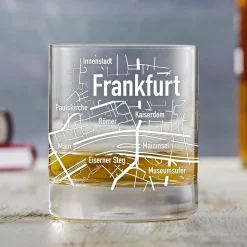 Whiskyglas mit Gravur - Frankfurt