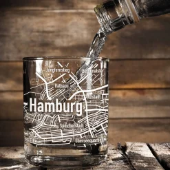 Whiskyglas mit Gravur - Hamburg