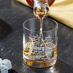 Whiskyglas mit Gravur - Hamburg