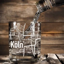 Whiskyglas mit Gravur - Köln