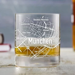 Whiskyglas mit Gravur - München