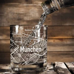 Whiskyglas mit Gravur - München