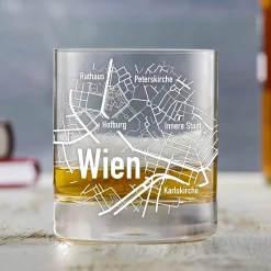 Whiskyglas mit Gravur - Wien