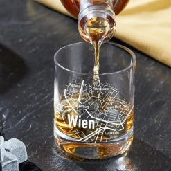 Whiskyglas mit Gravur - Wien