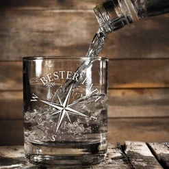 Whiskyglas mit Kompass Gravur - Bester Papa