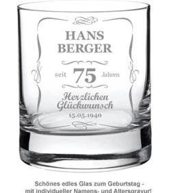 Whiskyglas zum Geburtstag - Klassisch
