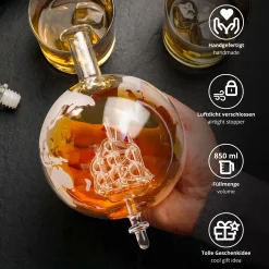 Whisky Globus Karaffe - Schiff