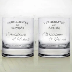 Whiskygläser zur Silberhochzeit