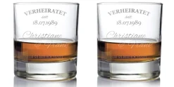 Whiskygläser zur Silberhochzeit