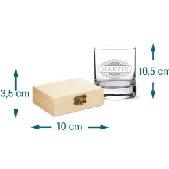 Whisky Set Banderole - Whisky Steine und Glas