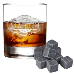 Whisky Set Banderole - Whisky Steine und Glas