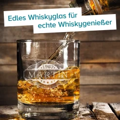 Whisky Set Banderole - Whisky Steine und Glas