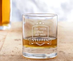 Whisky Set Bester Papa - Whisky Steine und Glas