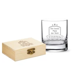 Whisky Set Bester Papa - Whisky Steine und Glas