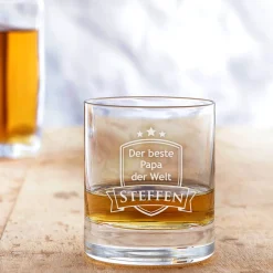 Whisky Set Bester Papa - Whisky Steine und Glas