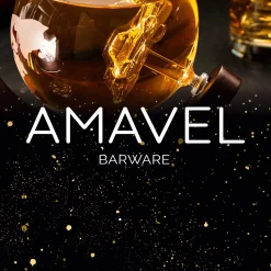 Whiskyset Globus Karaffe Auto und Whiskyglas mit Gravur - Banderole