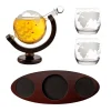 Whisky Set mit Globus Karaffe und 2 Gläsern - Segelschiff