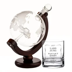Whisky Set mit Globus Karaffe und Glas - Auto