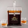 Whisky Set mit Gravur - Fass Karaffe mit 2 Gläsern