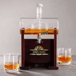 Whisky Set mit Gravur - Fass Karaffe mit 2 Gläsern