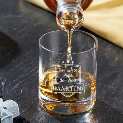Whisky Set - Whisky Karaffe Globus mit Auto und Whiskyglas - Bester Papa