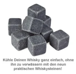 Whisky Steine in Holzkiste mit Gravur - Kompass