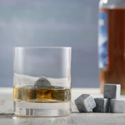Whisky Steine in Holzkiste mit Gravur - Banderole