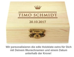 Whisky Steine in Holzkiste mit Gravur - Royal