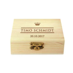 Whisky Steine in Holzkiste mit Gravur - Royal