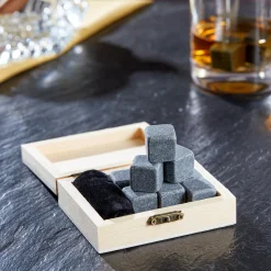 Whisky Steine in Holzkiste mit Gravur - Star of Fame