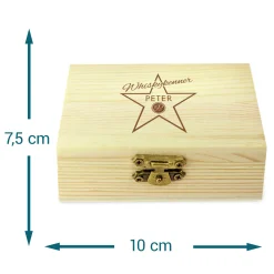 Whisky Steine in Holzkiste mit Gravur - Star of Fame