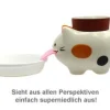Wilde Erdbeere im Peropon Topf - Katze