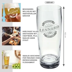 Willibecher mit Gravur - Premium Genießer