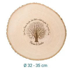 XXL Baumscheibe mit Gravur - Ehebaum
