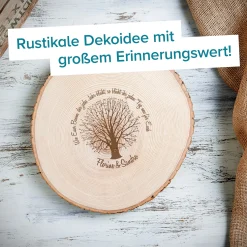 XXL Baumscheibe mit Gravur - Ehebaum