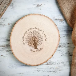 XXL Baumscheibe mit Gravur - Ehebaum