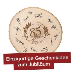 XXL Baumscheibe mit Gravur - Jubiläum
